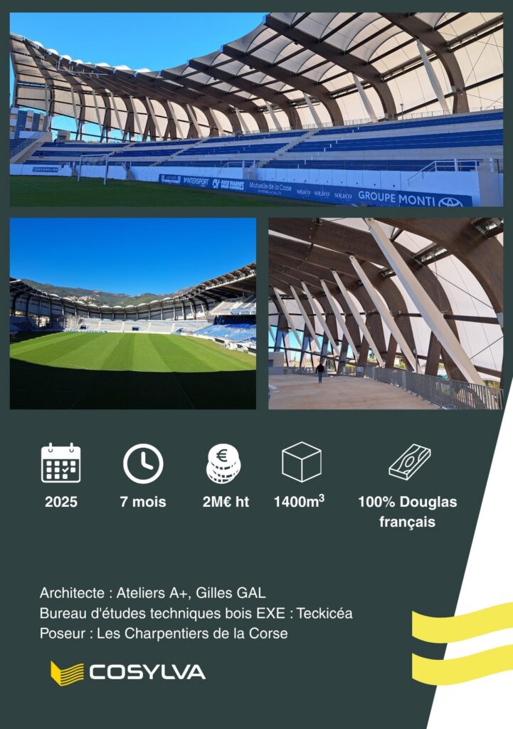 Fiche projet Cosylva – charpente du stade de Furiani